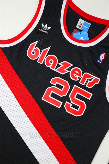 Camiseta Portland Trail Blazers Jerome Kersey #25 Retro Negro